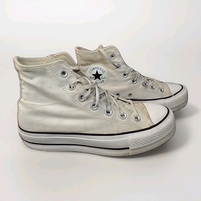 Converse Chuck Taylor All Star Lift High Top White Platform Shoes 560846F 7.5