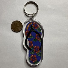 Hawaii Flip Flip Keychain Hibiscus Design Pre-owned