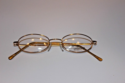 New Optic World 511 Eyeglass Frames 47-18-125 C1 Gold Clear Glass for Rx