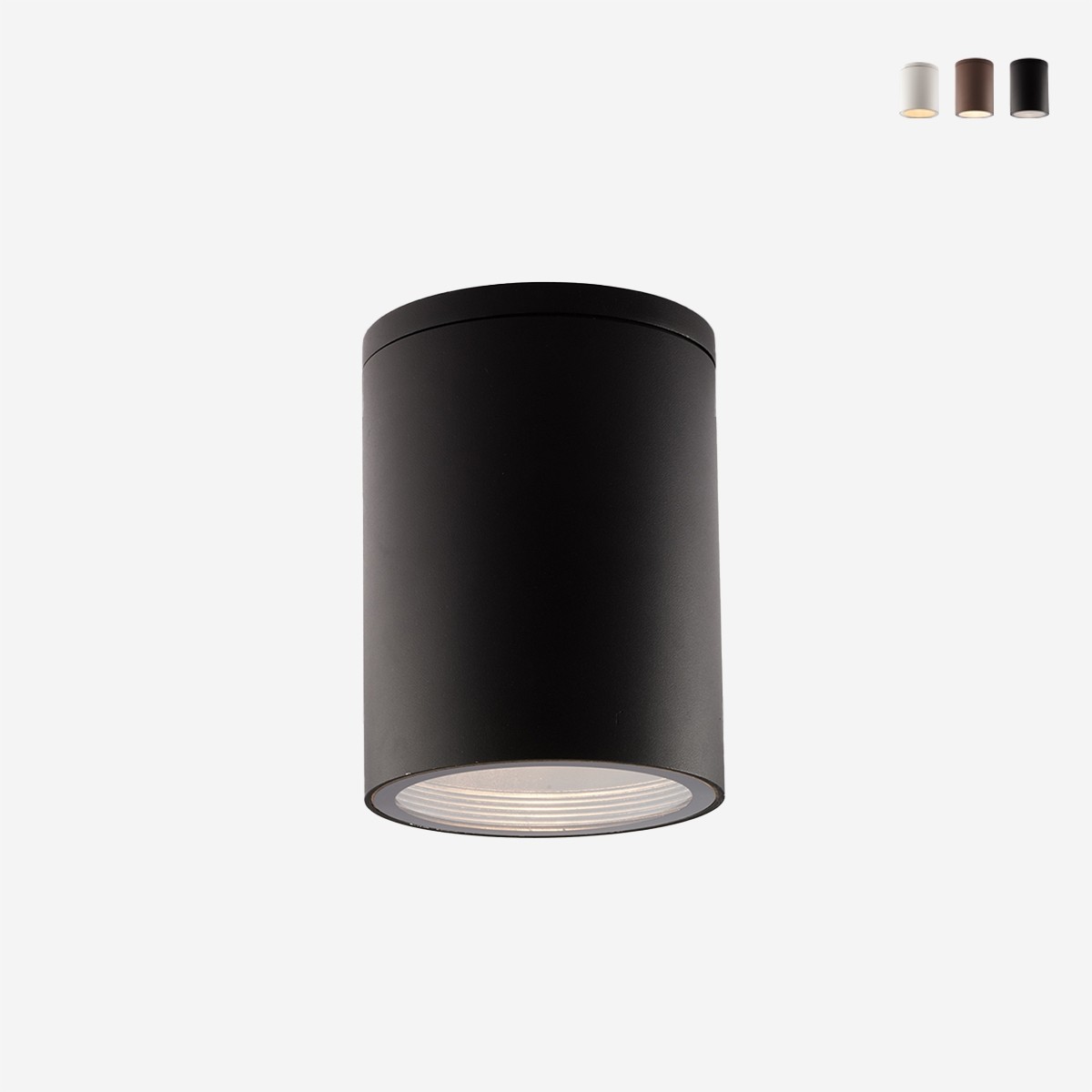 Plafonnier extérieur moderne cylindrique aluminium Citizen luminaire jardin IP54
