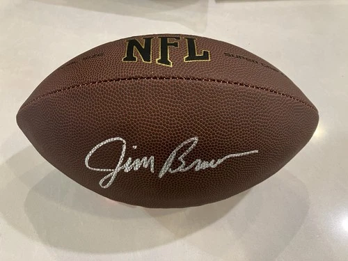 Jim Brown Signed Full-size Football Browns Hall Of Fame With COA (Authenticated)