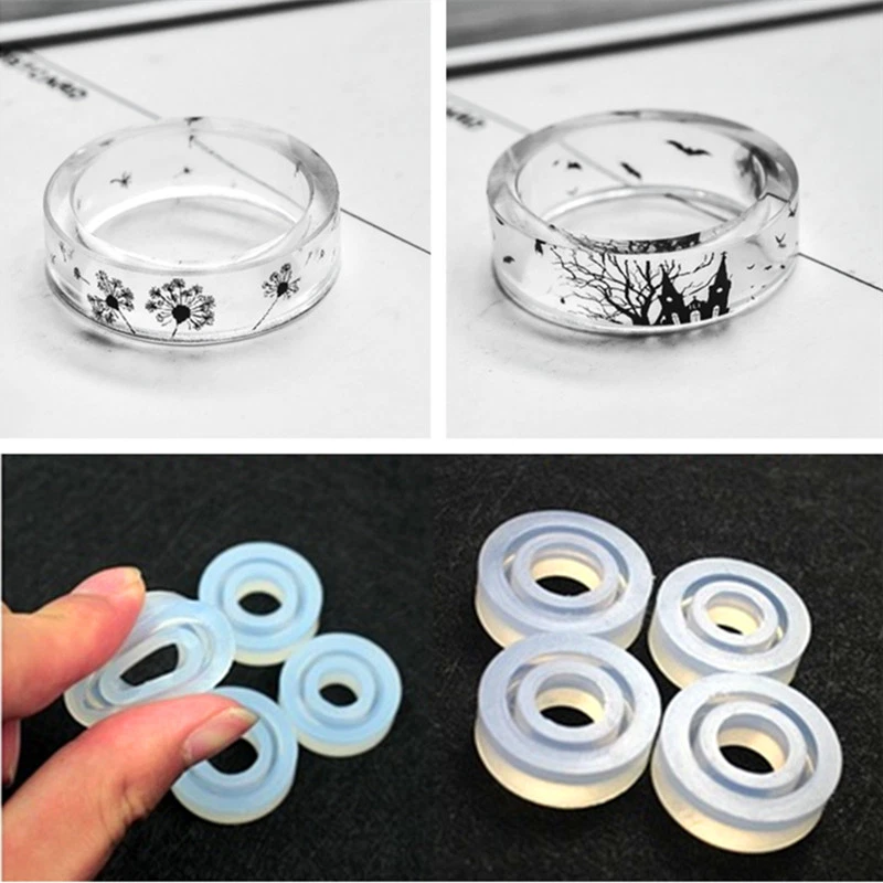 Silicone Ring Mold Making Resin Casting Jewelry Rings Mould DIY Hand Craft  Tool