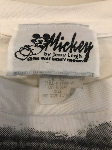 RARE 90’s Mickey By Jerry Leigh SINGLE STITCH T-Shirt Large All Over Graphics - Picture 3 of 6
