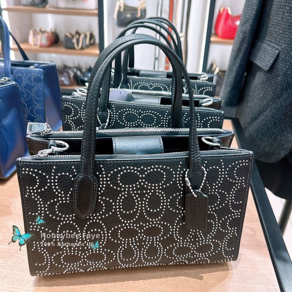 ★関税込み★ Coach Totes NWT Coach Nina Small Tote Bag With Signature Rivets CX266 | eBay