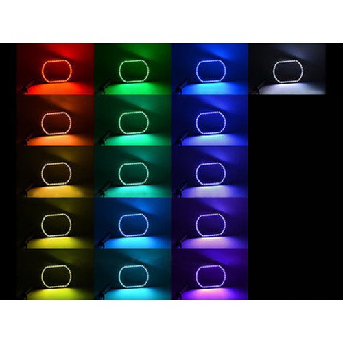 2014-2016 GMC Sierra Truck Multi-Color Changing LED RGB Headlight Halo Ring Set - Picture 2 of 7