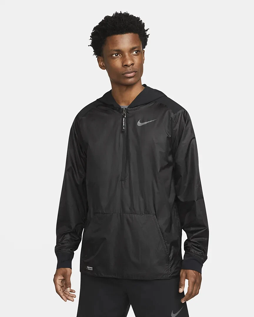 Nike Pro Windrunner Double Layered 1/2 ZIP Hooded RRP £78.95 Jacket Size S, M, L