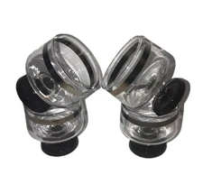 Footed Bar Glasses Platinum Band  Liquor Set Of 4 Mid Century Mod Ware Desert