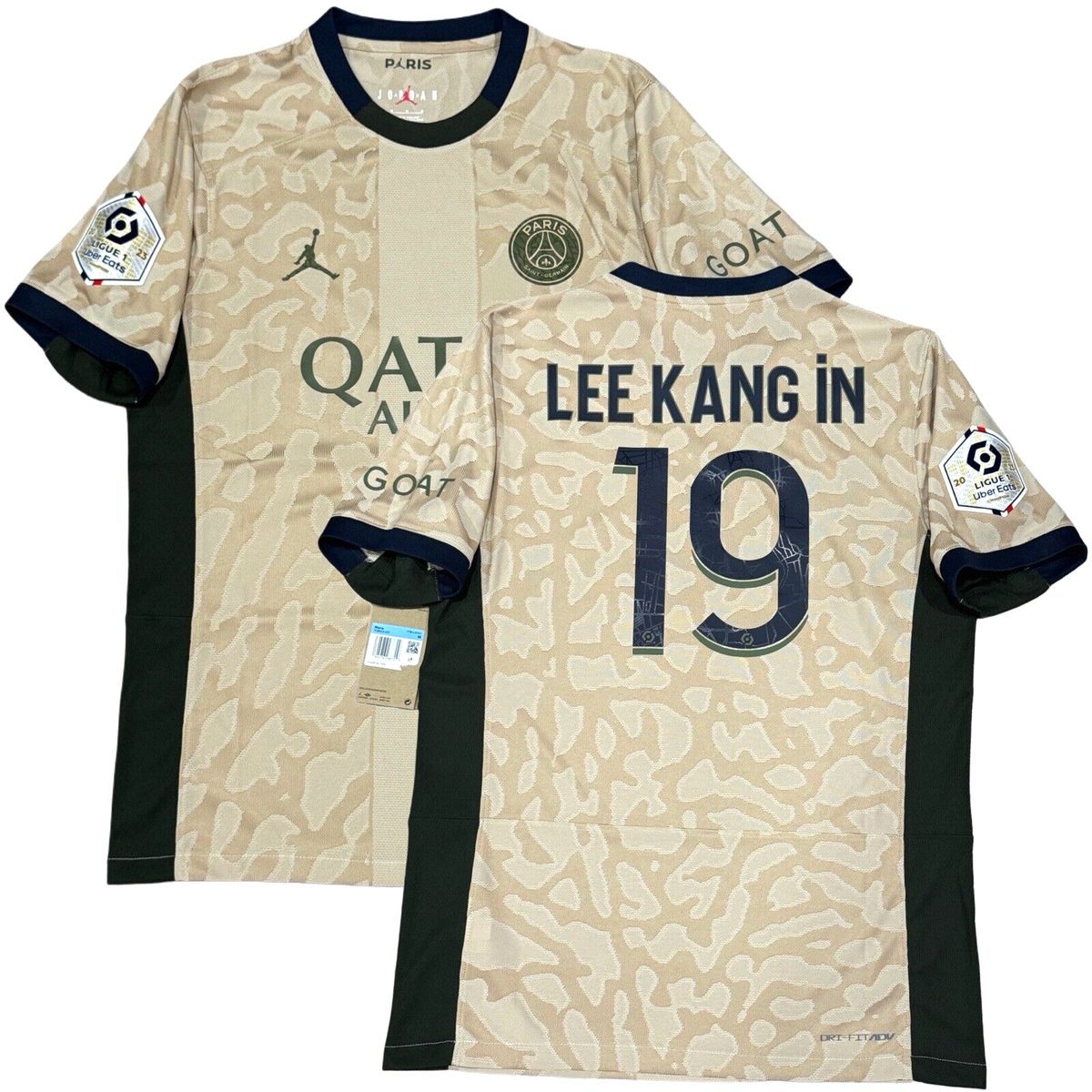 パリ・サンジェルマン LEE KANG IN 19 オーセンティック OFFICIAL LEE KANG IN #19 2024-25 UCL Away PSG PRINT | eBay