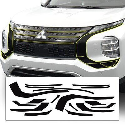 Fits Mitsubishi Outlander Middle Grille Chrome Delete Decal