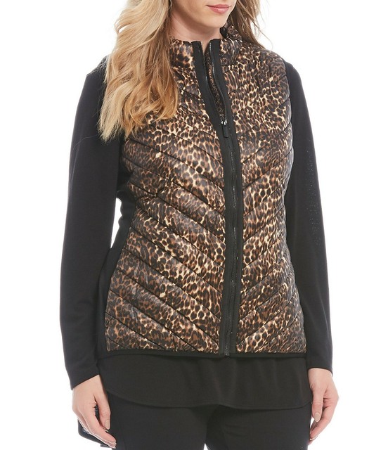 calvin klein black puffer vest