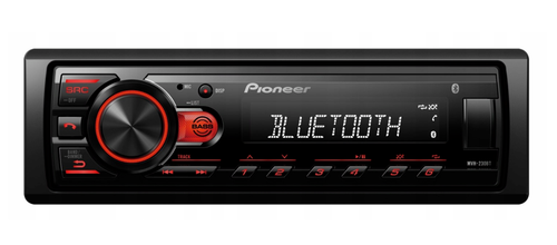 Autoradio Pioneer Autoradio MVH-230BT  1Din Bluetooth 50Wx4  1x RCA - Foto 2 di 3