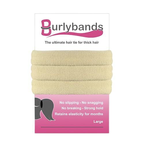 Large Hair Ties for Thick Heavy or Curly Hair. No Slip No Damage Blonde 3 Pcs - Picture 1 of 6