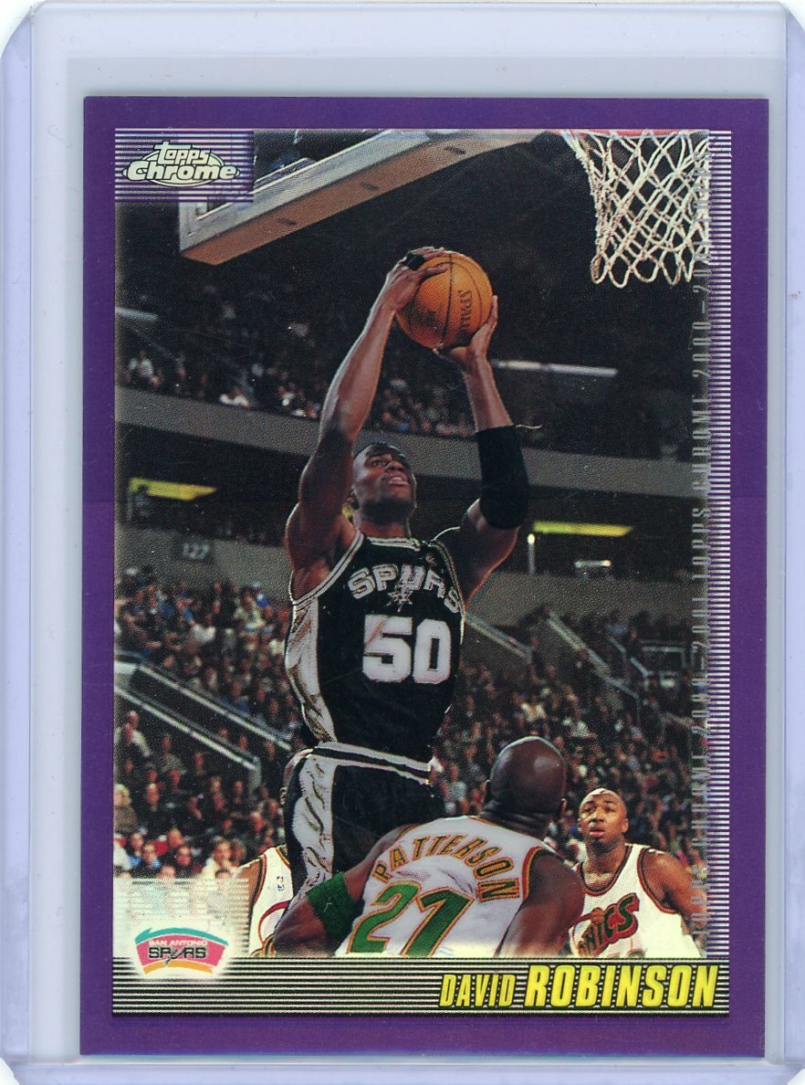 2000-01 Topps Chrome Basketball Refractor #87 David Robinson