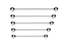 Industrial Scaffold Barbell Ear Piercing Bar 316L Surgical Steel With BALLS