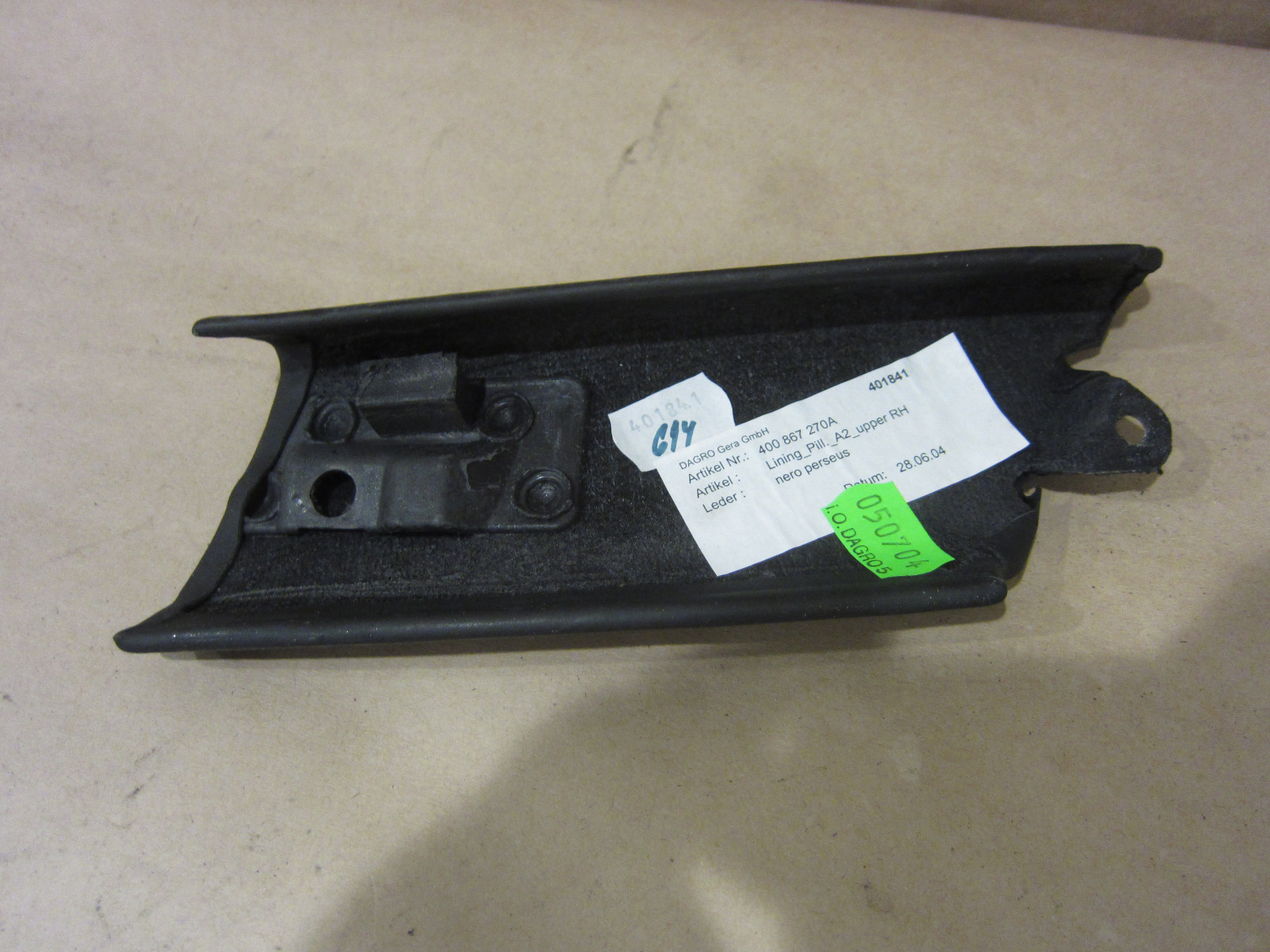 Lamborghini Gallardo - RH Upper A-Piilar Trim Cover - Black - P/N 400867270A