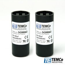 TEMCo 88-106 uf/MFD 220-250 VAC volts Round Start Capacitor 50/60 Hz -Lot-2