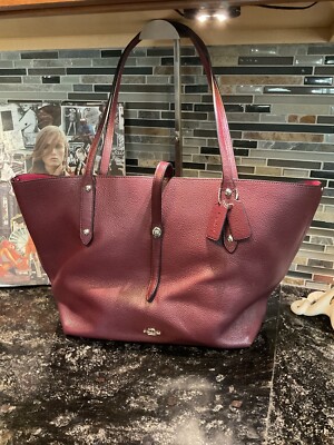 Coach MARKET TOTE Polished Pebble Leather Large 37756