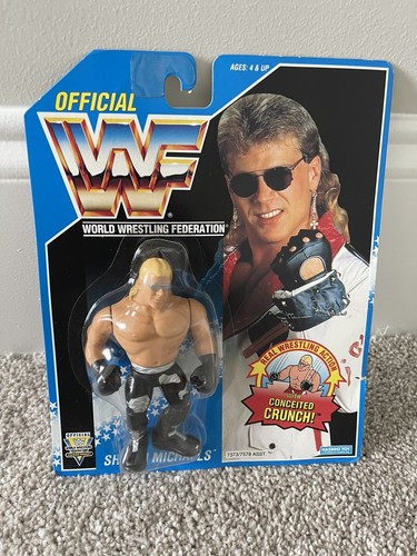 1994 Hasbro WWF WWE Shawn Michaels Blue Card Black...