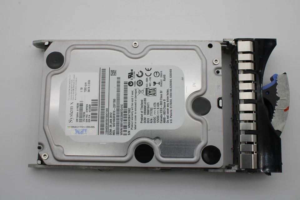 IBM 41Y8236 1TB 42C0508 System X 7200 43W7629 SATA RPM 3.5" 3Gbps Hard Drive HDD - Image 2 of 3