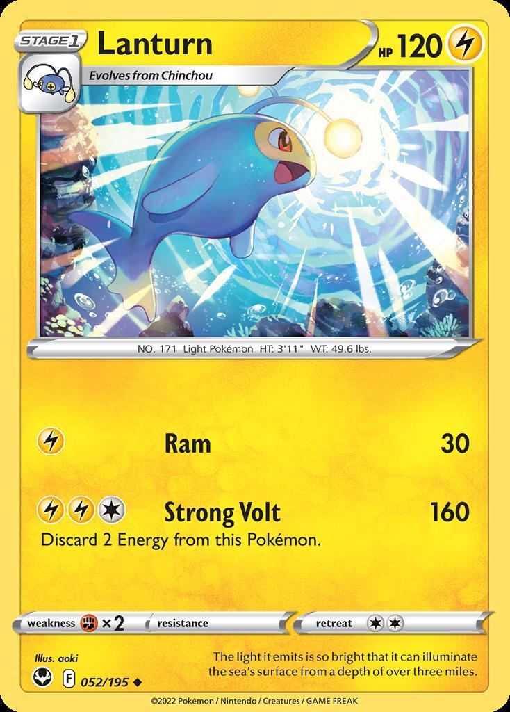 Pokemon Lanturn (52/215) Silver Tempest NM