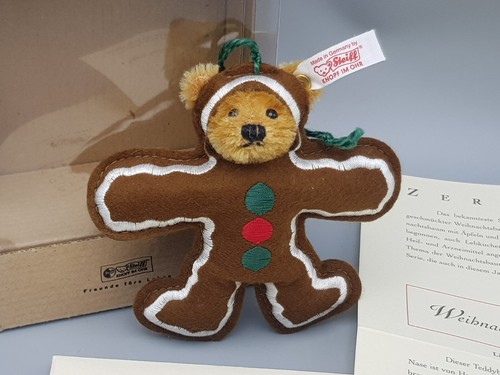 STEIFF LEBKUCHEN-Bär Teddy Anhänger Nr. 670947 ca.10cm in OVP Zertifikat TOP - Bild 3 von 10