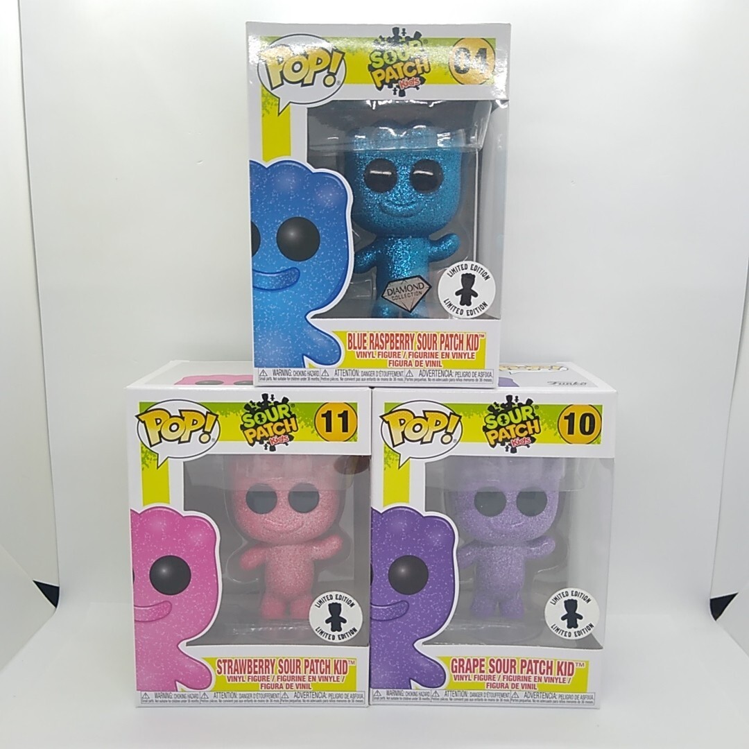 Funko Pop! Sour Patch Kids - Uva #10, Fresa #11, Frambuesa Azul #04 - Nuevo