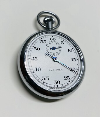 Swiss Made Cletimer Mechanical Wind Up Vintage Stopwatch