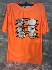Wave Zone Boys Orange Rash Guard Shirt Size L 10/12 Swimming NWT