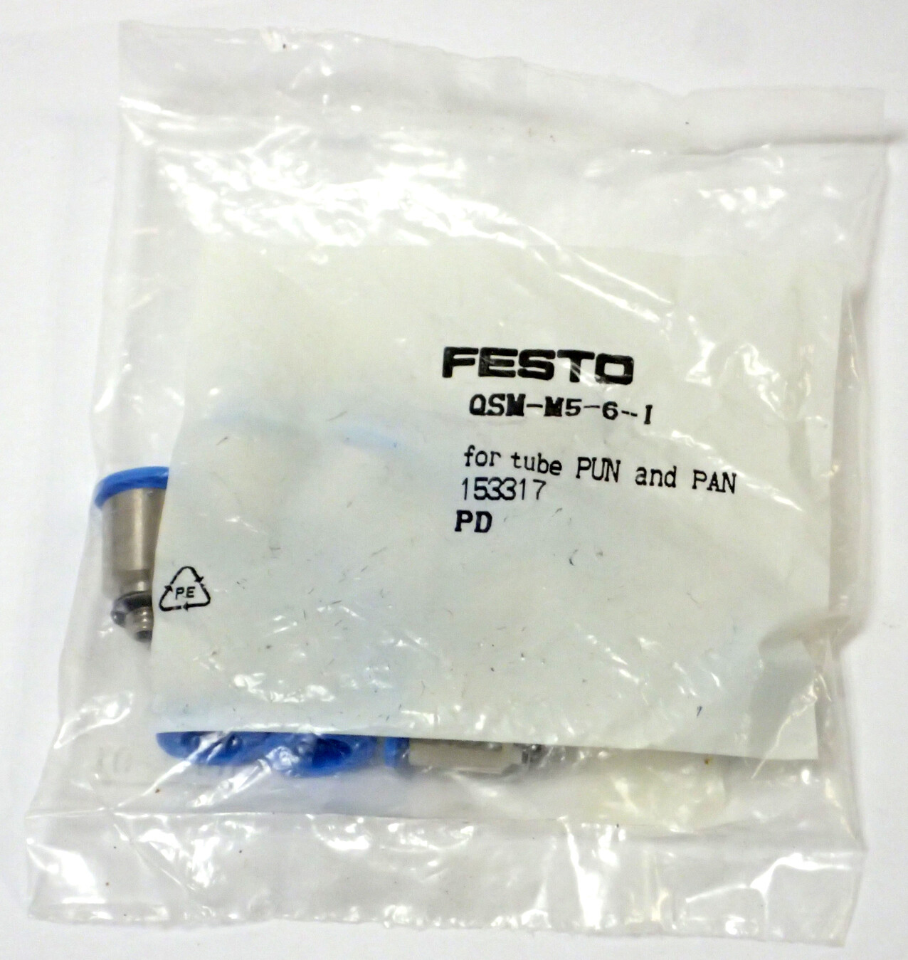 FESTO QSMM56I PUSHIN FITTINGS MINI SERIES 2.6mm M5 THREAD PACK OF