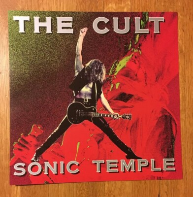 The Cult Sonic Temple RARE 1989 Record Store Promo Album Flat Art
