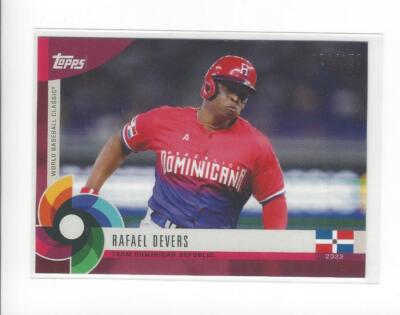 2023 Topps Baseball Classic Global Stars Dark Red #42 Rafael Devers Red Sox /150