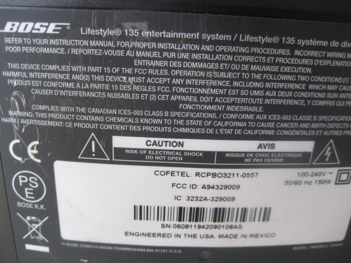 Bose Lifestyle 135 Series II Home Entertainment System | eBay