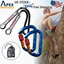 30KN Climbing Carabiner Locking Safety Prusik Climbing Rope Rappelling Rock Cord