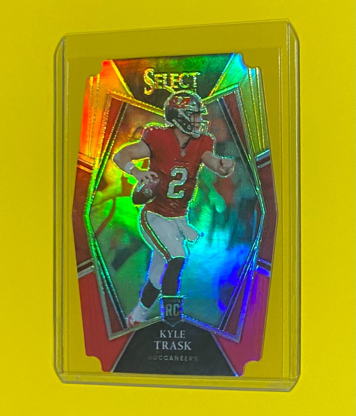 2021 Select Kyle Trask Rookie RED/YELLOW DIE-CUT PRIZM SP Buccaneers #163 RC 🔥