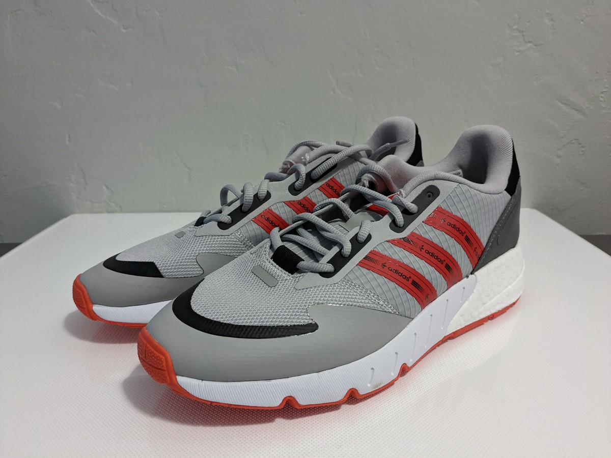 シューズ adidas X 29cm Adidas ZX 1K Boost Grey White Solar Red GZ9079 Men's Running Shoes