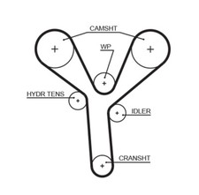 GATES T329RB Zahnriemen für ACURA,HONDA