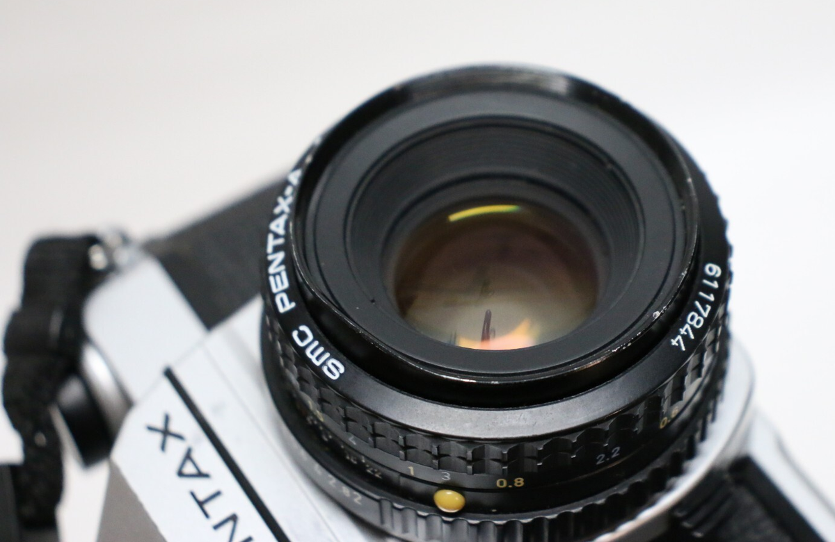 PENTAX K1000 SLR Film Camera with SMC Pentax-A 1:2 50mm Lens
