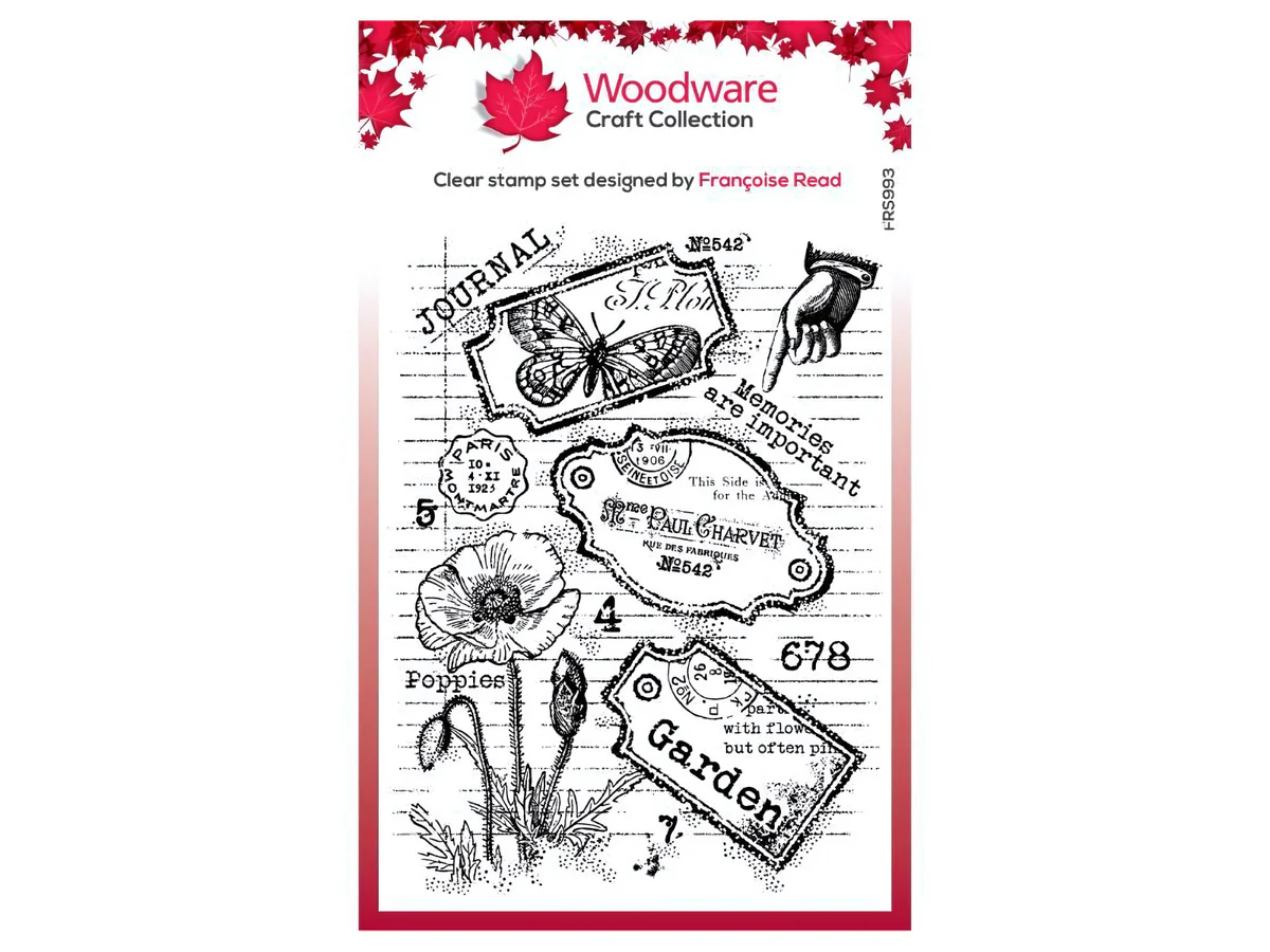 Woodware Label Page Clear Stamps