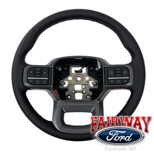 21-26 F-150 XLT OEM Ford Black Leather Steering Wheel with Cruise ML3Z-3600-JA