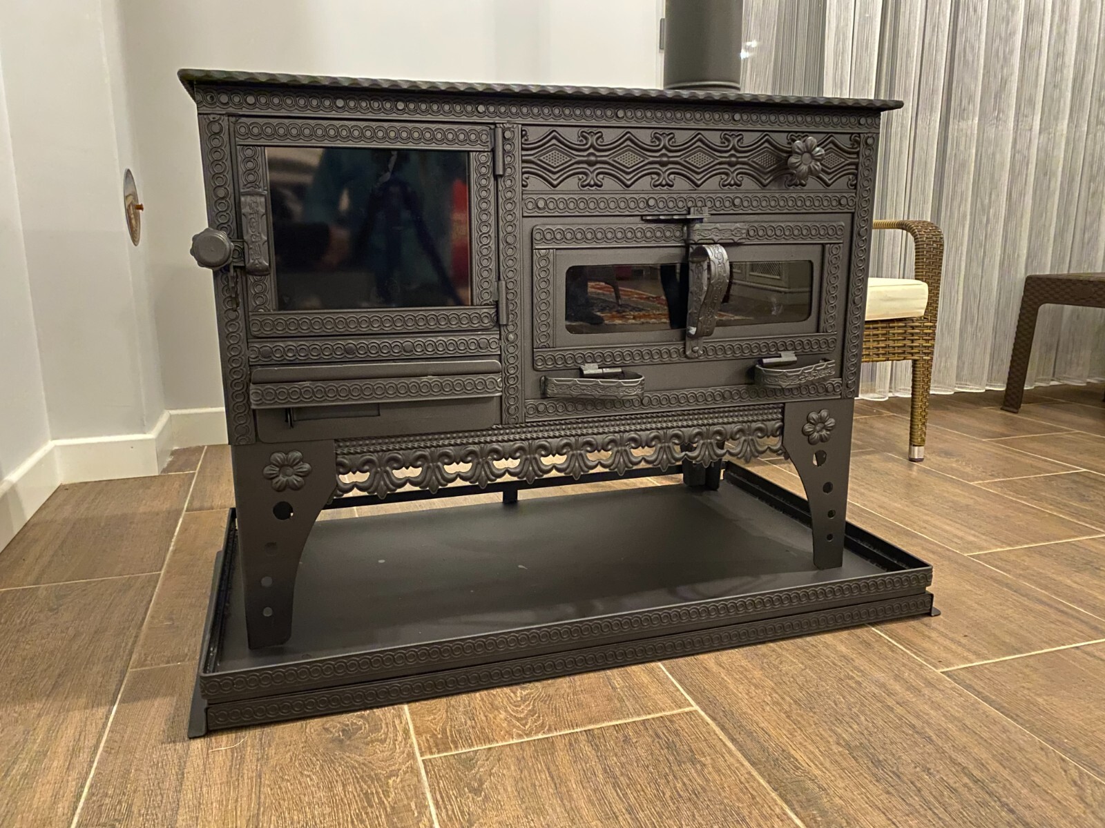 Hearth with Fireplace Large Cooking Stove Wood Burning Stove Survival Stove  | eBay