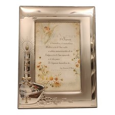 Portafoto In Lamina d'argento per Battesimo