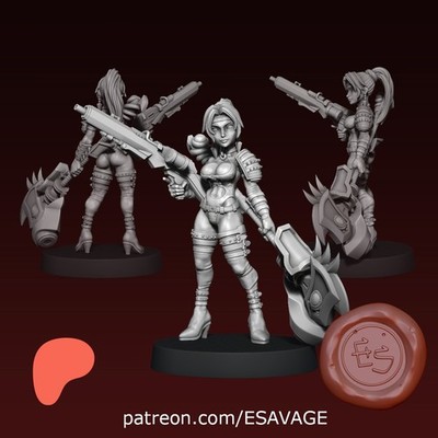 Rachel Ninja Gaiden Miniature 5E Anime Resin Figure Pathfinder Sci-Fi Miniature