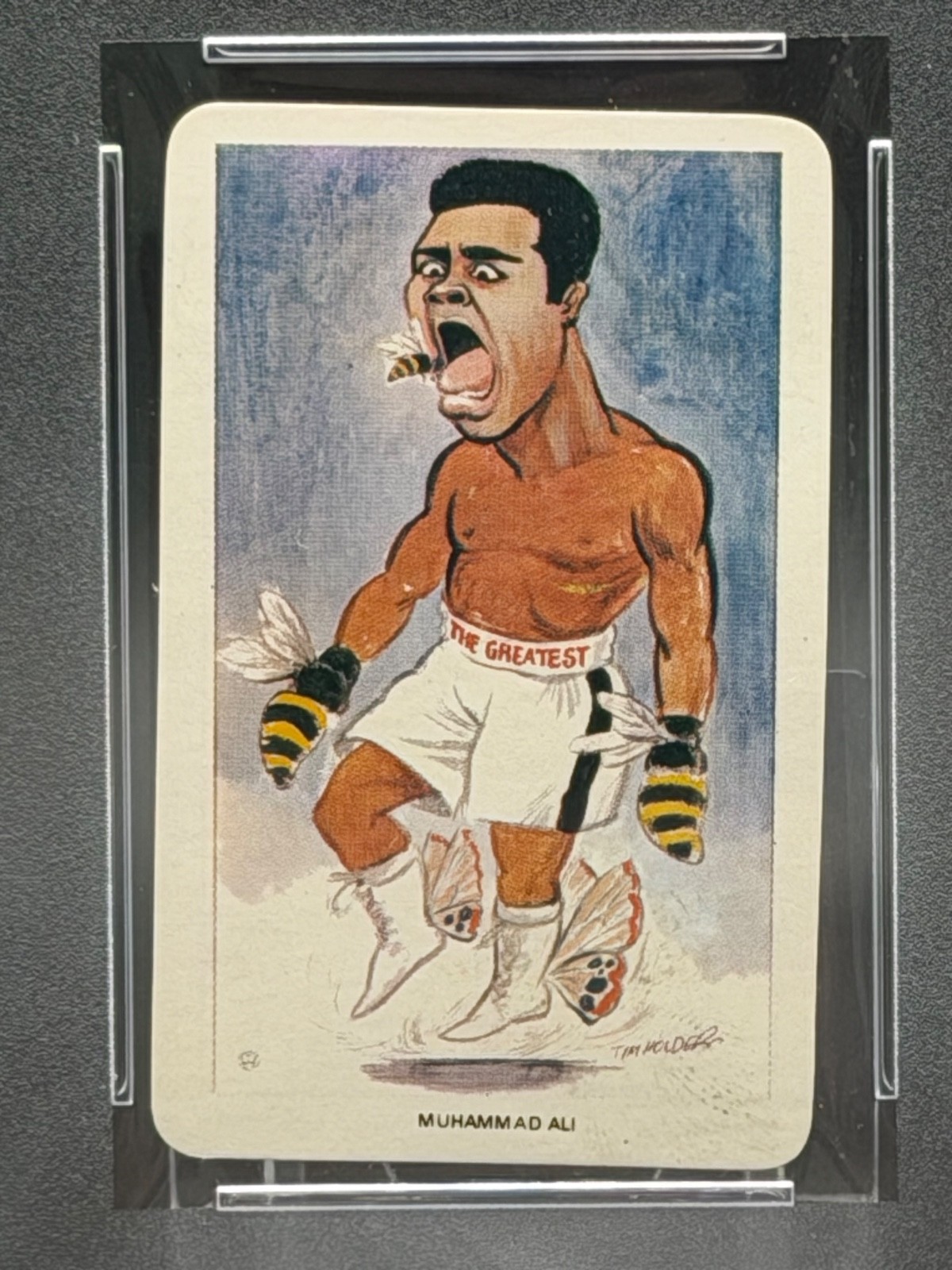 1979 Venorlandus Ltd. Our Heroes World Of Sport #3 Muhammad Ali PSA 8 GOAT view 4