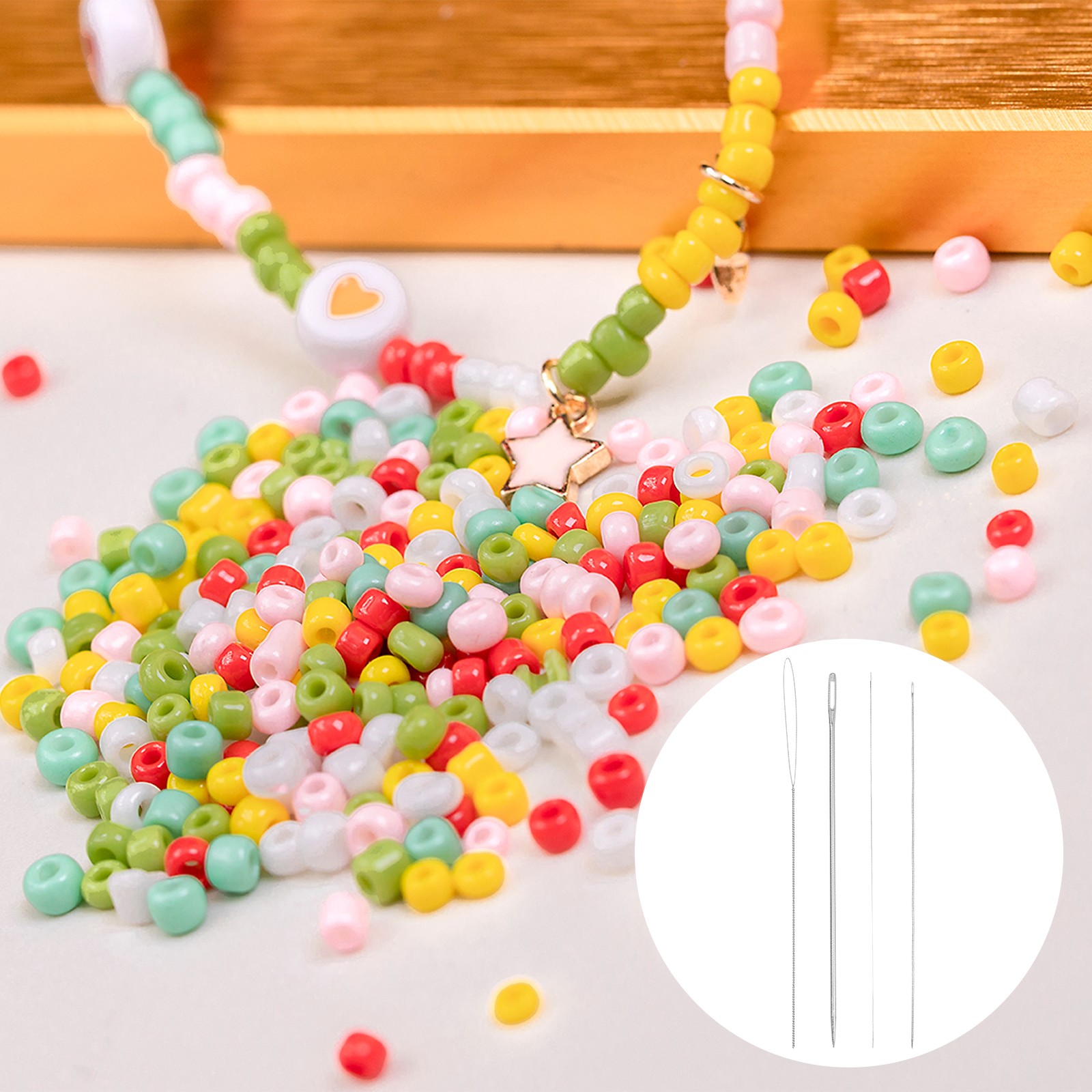 50PACK Beading Needles Fine Thin Long Straight Sewing Embroidery Threads 3.15"