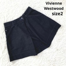 Vivienne Westwood Denim Skirt Orb Button Black 2