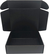 Black Shipping Boxes 15X11X3.1 Inch Cardboard Storage Mailer Box 10 Pack