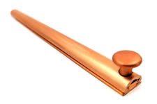 NOS! Vintage MCM 8" Slide Bolt, Concealed Screws, Satin Bronze/Copper Finish