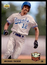 1993 Upper Deck - Michael Tucker #445 Royals Top Prospect Rookie Baseball Card. rookie card picture