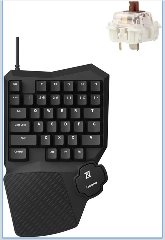 Lemokey X0 Mechanische Einhand Gaming Tastatur QMK VIA RGB Red Switches Neu