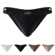 75 Nylon 25 Spandex Men's Low Rise Satin Briefs with Contoured Support